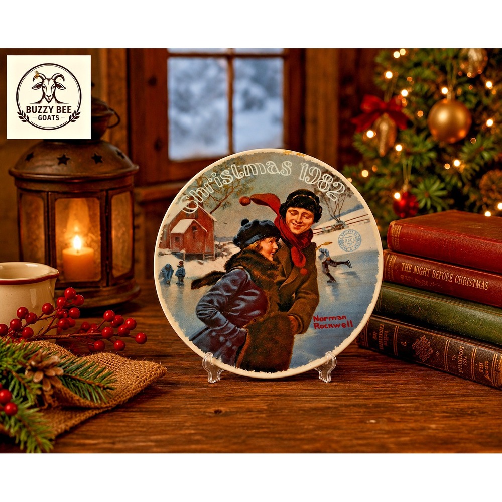 Norman Rockwell 1982 Christmas Courtship Collector Plate Knowles Ltd Edition